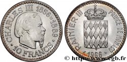 MONACO 10 Francs Charles III 1966 Paris
