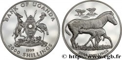 UGANDA 2000 Shillings Proof zèbre 1999 