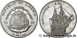 LIBERIA 10 Dollars Proof Voilier Mayflower 1999 