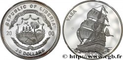 LIBERIA 20 Dollars Proof Voilier Vasa 2000 