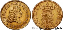 SPAIN - FERDINAND VI 1/2 Escudo  1753 Madrid AU 