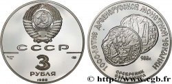 RUSSIA - URSS 3 Roubles Proof 1000e anniversaire de la frappe des monnaies 1988 Léningrad