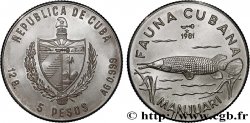 CUBA 5 Pesos Gar cubain 1981 