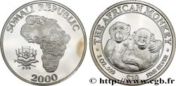 SOMALIA 10 Dollars Proof Chimpanzés 2000 