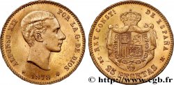 ESPAGNE - ROYAUME D&nbsp;ESPAGNE - ALPHONSE XII 25 Pesetas  1878 Madrid
