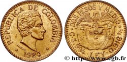 KOLUMBIEN 2 1/2 Pesos Simon Bolivar 1924 Medellin