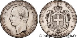 GRIECHENLAND 5 Drachmes Georges Ier 1875 Paris fSS 