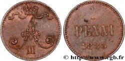 FINLAND 1 Penni monogramme Tsar Alexandre III 1883  AU 