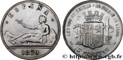 SPAIN 5 Pesetas 1870 Madrid