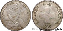 SUISSE 5 Francs 600e anniversaire de la bataille de Laupen 1939 Berne