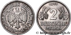 DEUTSCHLAND 2 Mark aigle 1951 Karlsruhe- G