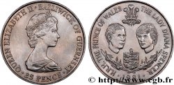 GUERNSEY 25 Pence Mariage Prince Charles et Lady Diana Spencer 1981 