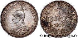GERMAN EAST AFRICA 1 Rupie (Roupie) Guillaume II Deutsch-Ostafrica 1910 Hambourg