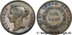STRAITS SETTLEMENTS 1 Cent Victoria East India Company 1845  SS 