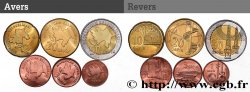 ASERBAIDSCHAN Lot 6 monnaies 1, 3, 5, 10, 20 et 50 Qapik 2006 