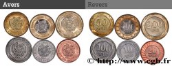 ARMÉNIE Lot 6 monnaies 10, 20, 50, 100, 200 et 500 Dram 2003-2004 