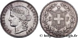 SUIZA 5 Francs Helvetia 1907 Berne