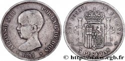 ESPAÑA 5 Pesetas Alphonse XIII 1er type 1891 Madrid