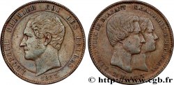 BÉLGICA 10 Centimes Mariage du Duc et de la Duchesse de Brabant 1853 Bruxelles