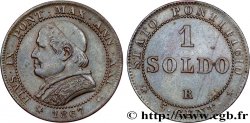 VATICAN ET ÉTATS PONTIFICAUX 1 Soldo an XXI buste large 1867 Rome