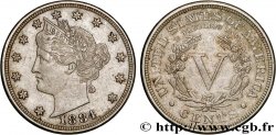 ESTADOS UNIDOS DE AMÉRICA 5 Cents “Liberté” 1884 Philadelphie