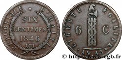 HAITI 6 Centimes faisceaux an 43 1846 