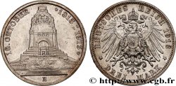 ALLEMAGNE - SAXE 3 Mark ‘Monument de la Bataille des Peuples’  1913 Muldenhütten