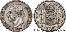 SPAIN 2 Pesetas Alphonse XI 1882 Madrid