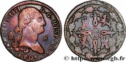 ESPAGNE 8 Maravedis Charles IIII 1805 Ségovie