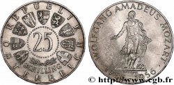 AUTRICHE 25 Schilling 200e anniversaire de la naissance de Mozart 1956 