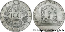 AUTRICHE 100 Schilling 150e anniversaire de la naissance de Johann Strauss 1975 