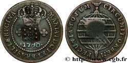 BRASIL - MARIA I 20 Réis, contremarqué 1790  XF 