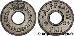 FIDJI 1/2 Penny frappe au nom de la reine Élisabeth II 1954 