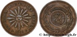 URUGUAY 2 Centesimos soleil 1869 Paris