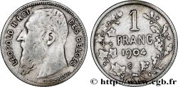 BELGIQUE 1 Franc Léopold II légende française 1904 