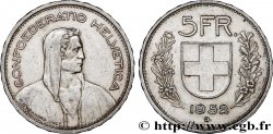 SUISSE 5 Francs Berger des alpes / bouclier suisse 1952 Berne - B