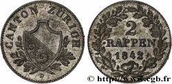 SWITZERLAND - CANTON OF ZÜRICH 2 Rappen 1842 
