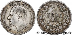 BULGARIE 2 Leva Ferdinand Ier 1891 Kremnica TB+ 