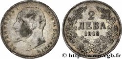BULGARIE 2 Leva Ferdinand Ier 1912  TB+ 