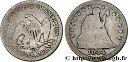 ESTADOS UNIDOS DE AMÉRICA 1/4 Dollar Liberté assise 1844 Nouvelle-Orléans - O