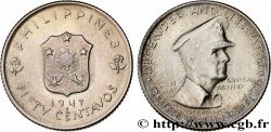 FILIPPINE 50 Centavos Douglas McArthur 1947 San Francisco SPL 