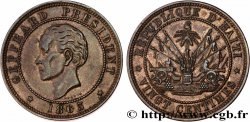 HAÏTI 20 Centimes président Geffrard 1863 Heaton TTB+ 