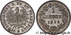 ALLEMAGNE - VILLE LIBRE DE FRANCFORT 1 Kreuzer Ville libre de Francfort :  aigle 1865 Francfort SPL 