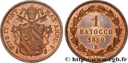 ITALIE - ÉTATS DU PAPE - PIE IX (Jean-Marie Mastai Ferretti) 1 Baiocco an V 1850 Rome SPL 