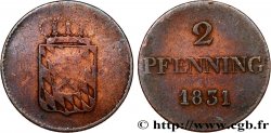 GERMANY - BAVARIA 2 Pfenninge Royaume de Bavière 1831  XF 