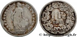 SUISSE 1 Franc Helvetia 1886 Berne
