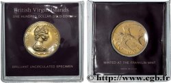 ÎLES VIERGES BRITANNIQUES 100 Dollar Proof Elisabeth II 1975 Franklin Mint FDC 