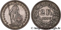 SUISSE 2 Francs Helvetia 1957 Berne