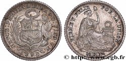 PERú 1/2 Dinero “Liberté” assise 1898 Lima