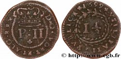 PORTUGAL - ROYAUME DE PORTUGAL - PIERRE II 1/2 Real (Real e Meio) 1699 Lisbonne